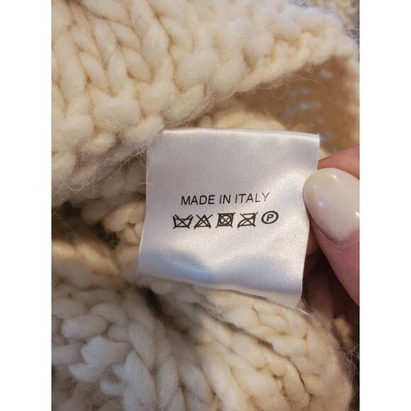 Flavio Castellani Cableknit Alpaca wool blend heavy sweater Medium Made in Italy - Picture 6 of 7